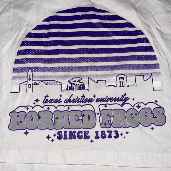 TCU Horned Frogs Gameday Crop Top: Medium: Big 12: NCAA: Ft. Worth Texas - Picture 2 of 3
